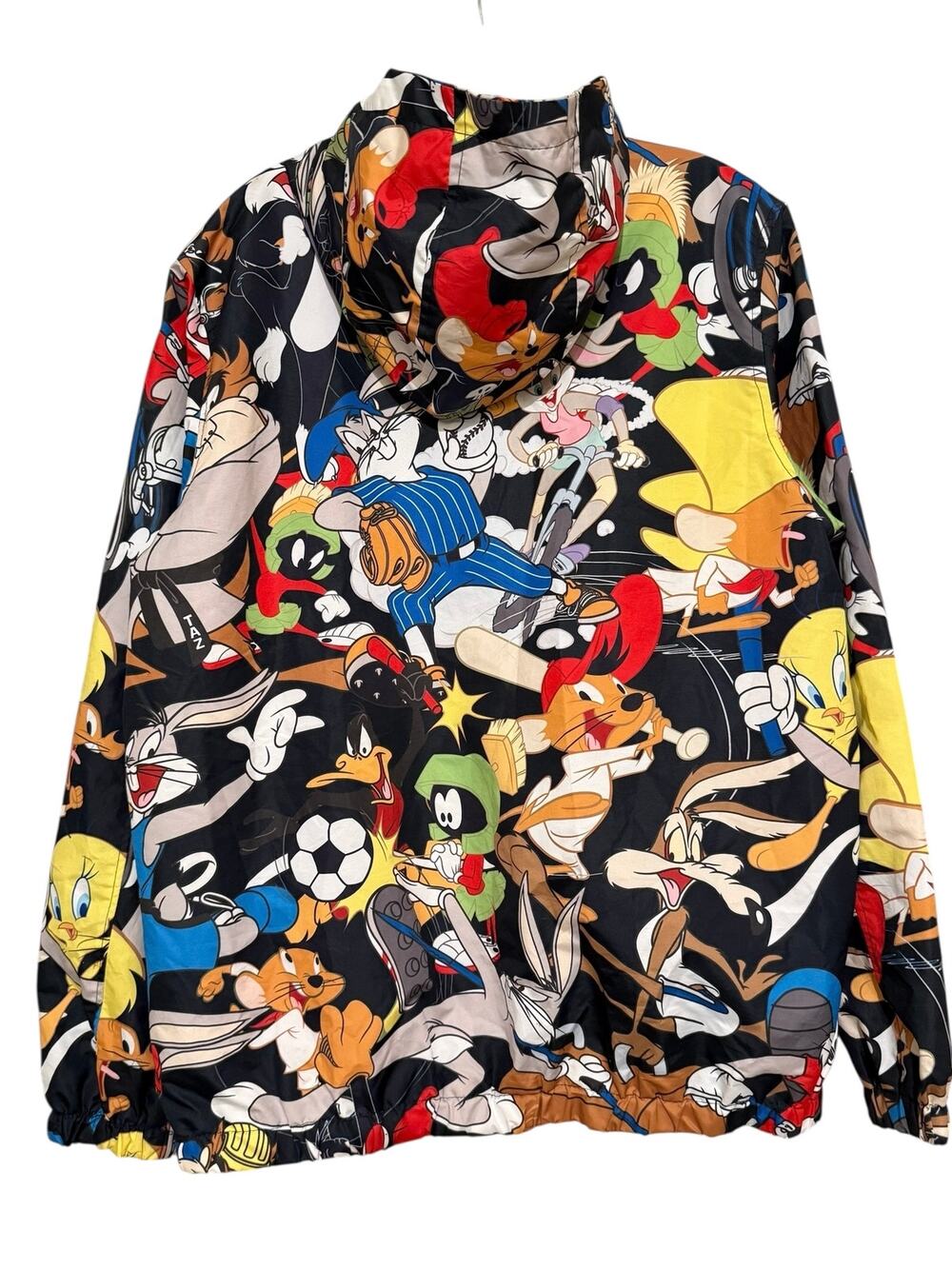 Members Only Looney Tunes All Over Print Windbreaker Jacket Bugs Bunny Daffy M